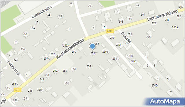 Garbatka-Letnisko, Kochanowskiego Jana, 264, mapa Garbatka-Letnisko
