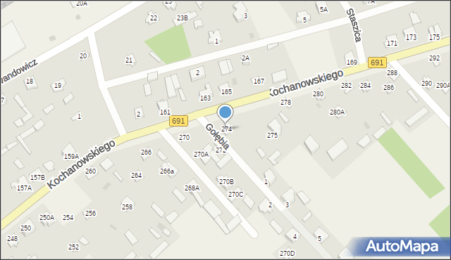Garbatka-Letnisko, Kochanowskiego Jana, 274, mapa Garbatka-Letnisko