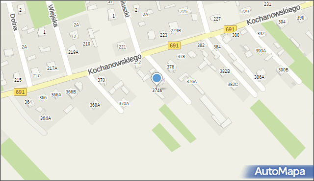 Garbatka-Letnisko, Kochanowskiego Jana, 374a, mapa Garbatka-Letnisko