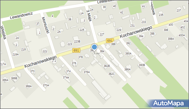 Garbatka-Letnisko, Kochanowskiego Jana, 382A, mapa Garbatka-Letnisko