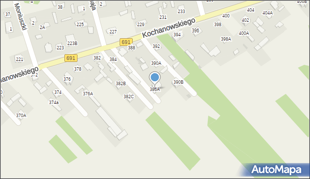 Garbatka-Letnisko, Kochanowskiego Jana, 386A, mapa Garbatka-Letnisko