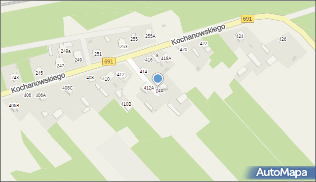 Garbatka-Letnisko, Kochanowskiego Jana, 414A, mapa Garbatka-Letnisko