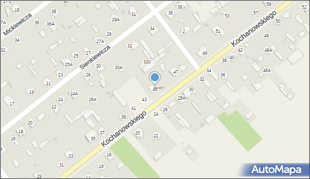 Garbatka-Letnisko, Kochanowskiego Jana, 45, mapa Garbatka-Letnisko