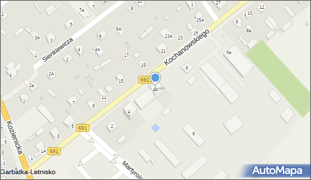 Garbatka-Letnisko, Kochanowskiego Jana, 4A, mapa Garbatka-Letnisko