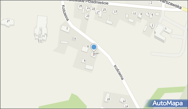 Garbów, Kościelna, 10, mapa Garbów