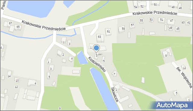 Garbów, Kościelnisko, 3, mapa Garbów