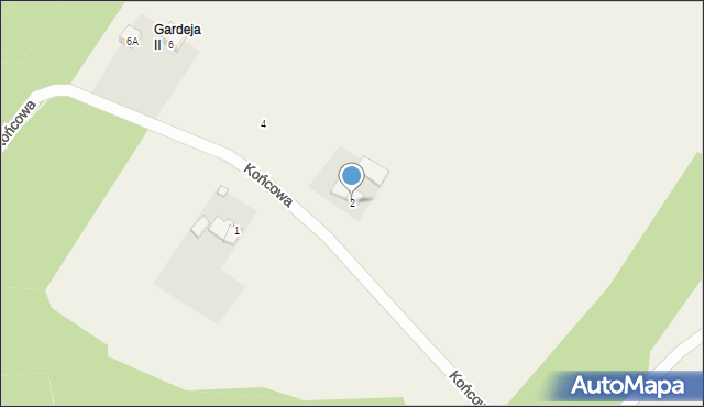Gardeja, Końcowa, 2, mapa Gardeja