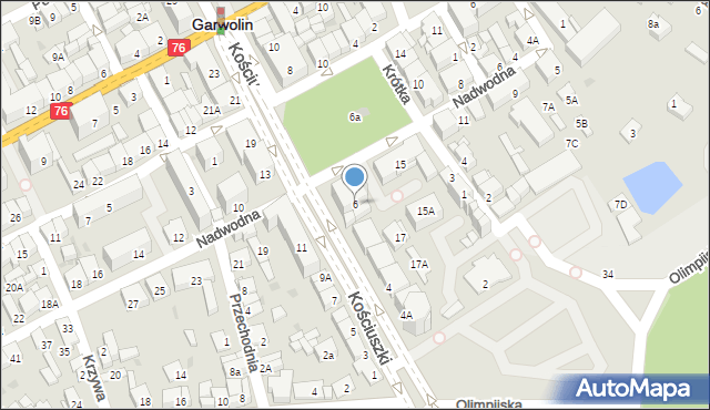 Garwolin, Kościuszki Tadeusza, gen., 6, mapa Garwolin