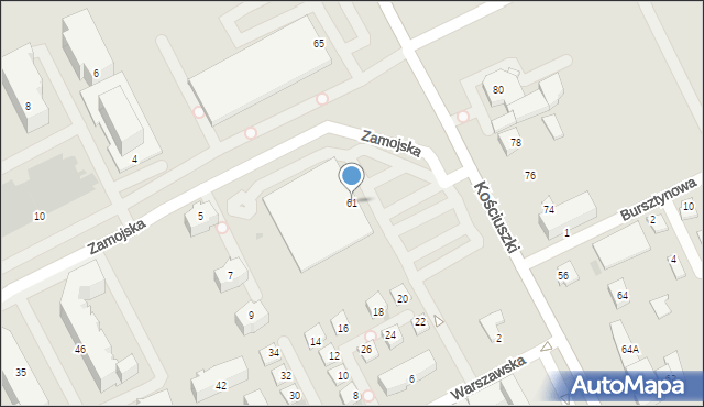 Garwolin, Kościuszki Tadeusza, gen., 61, mapa Garwolin