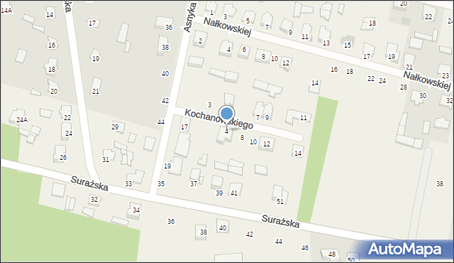 Gąsówka Stara, Kochanowskiego Jana, 4, mapa Gąsówka Stara