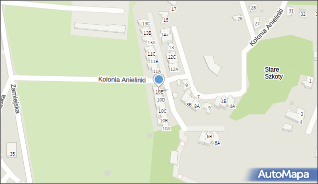 Gdańsk, Kolonia Anielinki, 10E, mapa Gdańska