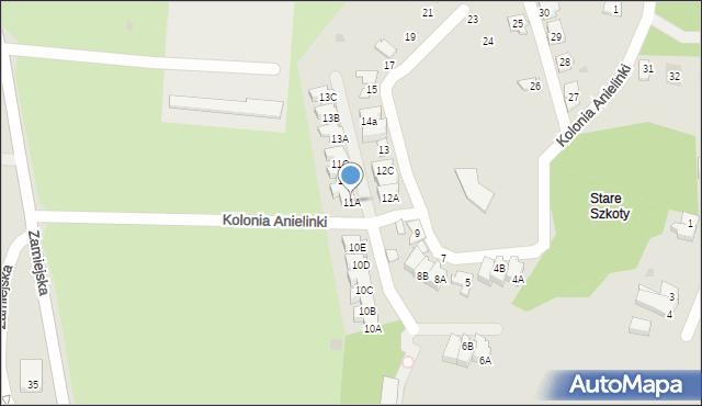 Gdańsk, Kolonia Anielinki, 11A, mapa Gdańska