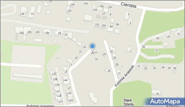 Gdańsk, Kolonia Anielinki, 23, mapa Gdańska