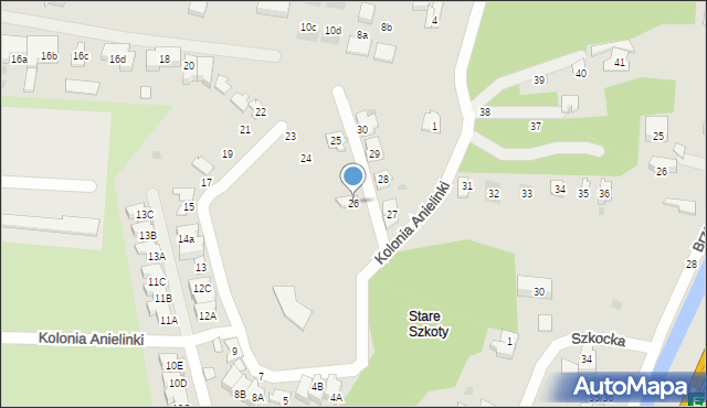Gdańsk, Kolonia Anielinki, 26, mapa Gdańska