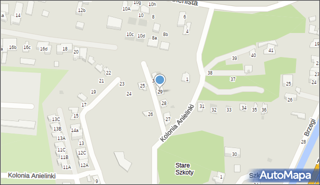 Gdańsk, Kolonia Anielinki, 29, mapa Gdańska
