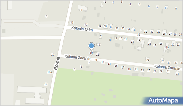 Gdańsk, Kolonia Zaranie, 10, mapa Gdańska