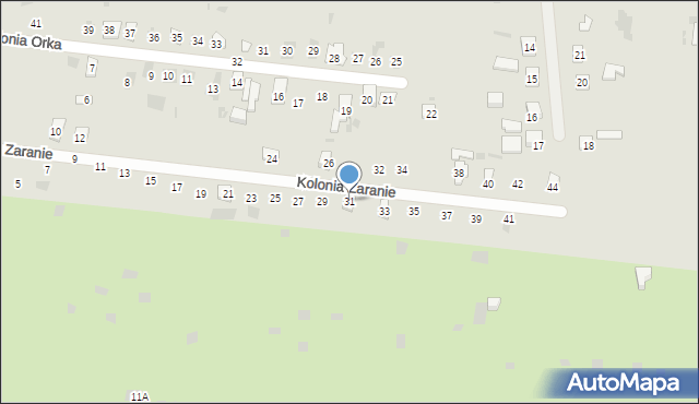 Gdańsk, Kolonia Zaranie, 31, mapa Gdańska