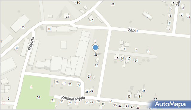 Gdańsk, Kolonia Mysia, 21, mapa Gdańska