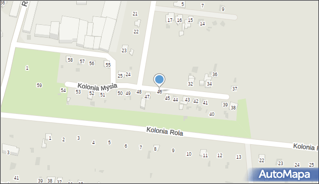 Gdańsk, Kolonia Mysia, 46, mapa Gdańska