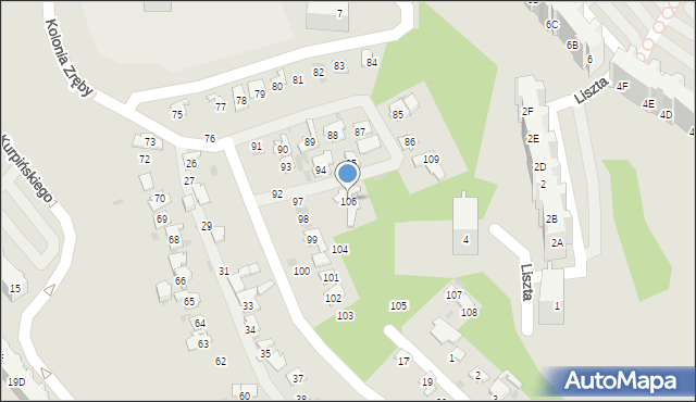 Gdańsk, Kolonia Zręby, 106, mapa Gdańska