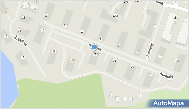 Gdańsk, Komedy Krzysztofa, 22, mapa Gdańska