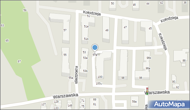 Gdańsk, Kołodzieja Mariana, 57a, mapa Gdańska