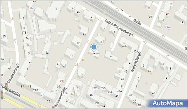 Gdańsk, Konopnickiej Marii, 7, mapa Gdańska