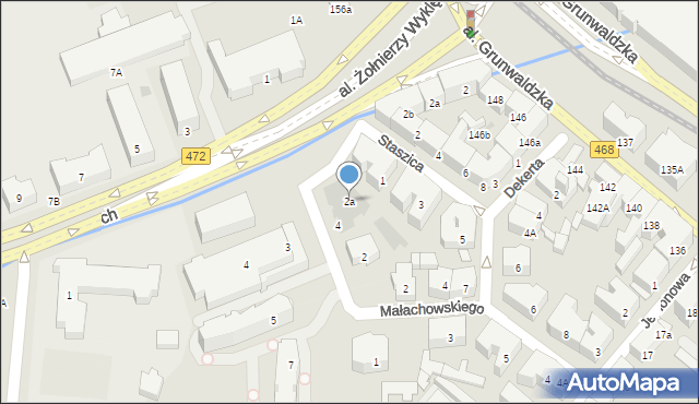 Gdańsk, Kołłątaja Hugo, 2a, mapa Gdańska
