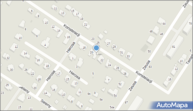 Gdańsk, Konstelacji, 20a, mapa Gdańska