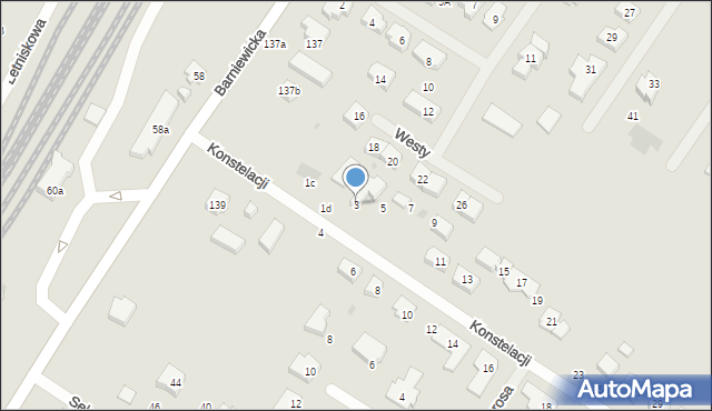 Gdańsk, Konstelacji, 3, mapa Gdańska