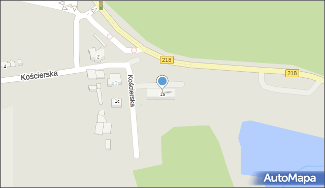 Gdańsk, Kościerska, 1a, mapa Gdańska