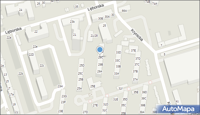 Gdańsk, Kołobrzeska, 29C, mapa Gdańska