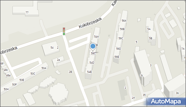 Gdańsk, Kołobrzeska, 54C, mapa Gdańska