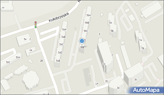 Gdańsk, Kołobrzeska, 56E, mapa Gdańska