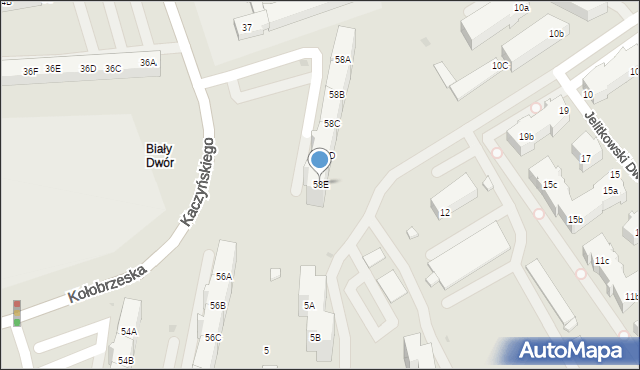 Gdańsk, Kołobrzeska, 58E, mapa Gdańska