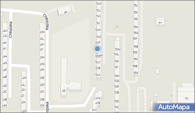 Gdańsk, Kołobrzeska, 51D, mapa Gdańska