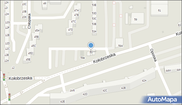 Gdańsk, Kołobrzeska, 53, mapa Gdańska