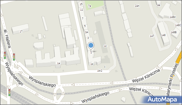 Gdańsk, Kochanowskiego Jana, 1, mapa Gdańska