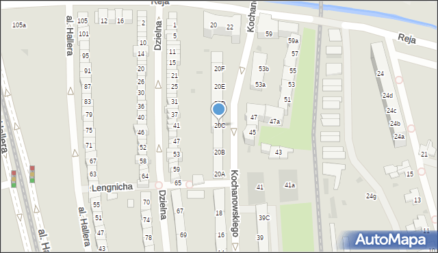 Gdańsk, Kochanowskiego Jana, 20C, mapa Gdańska