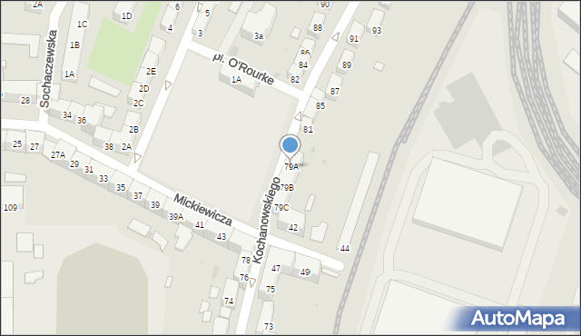 Gdańsk, Kochanowskiego Jana, 79A, mapa Gdańska