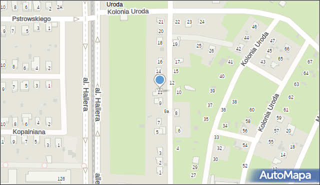 Gdańsk, Kolonia Uroda, 11, mapa Gdańska