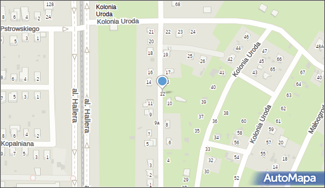 Gdańsk, Kolonia Uroda, 12, mapa Gdańska