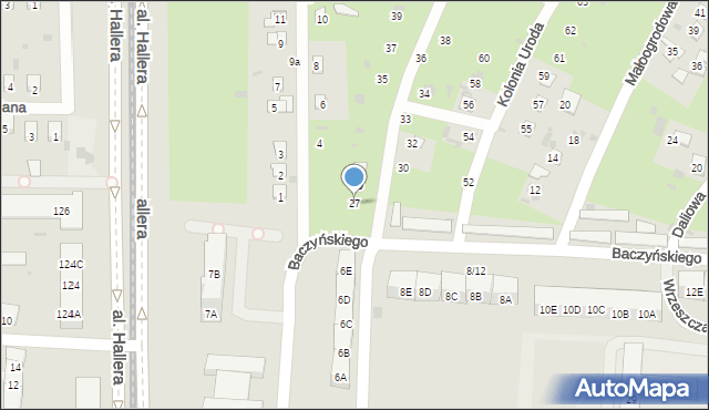 Gdańsk, Kolonia Uroda, 27, mapa Gdańska