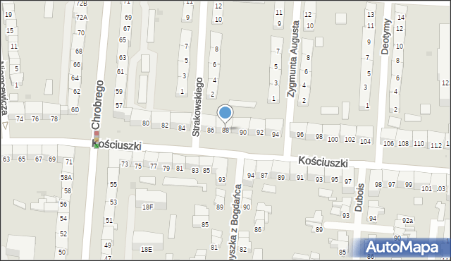Gdańsk, Kościuszki Tadeusza, gen., 88, mapa Gdańska