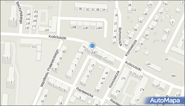 Gdańsk, Kościuszki Tadeusza, gen., 113, mapa Gdańska