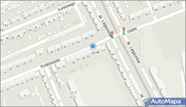 Gdańsk, Kościuszki Tadeusza, gen., 43, mapa Gdańska