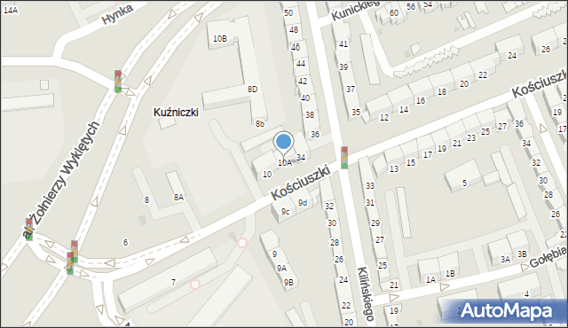 Gdańsk, Kościuszki Tadeusza, gen., 10A, mapa Gdańska