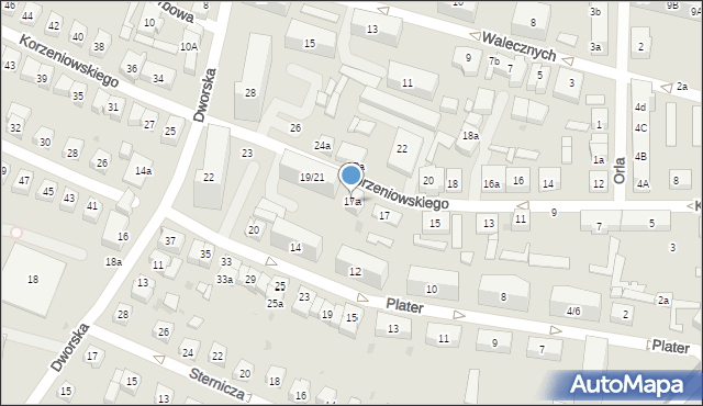 Gdańsk, Korzeniowskiego Konrada, 17a, mapa Gdańska