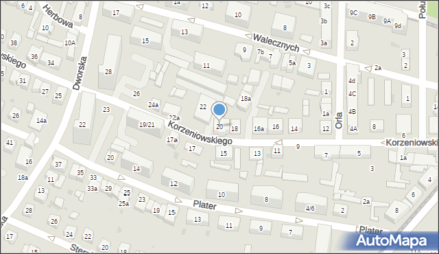 Gdańsk, Korzeniowskiego Konrada, 20, mapa Gdańska
