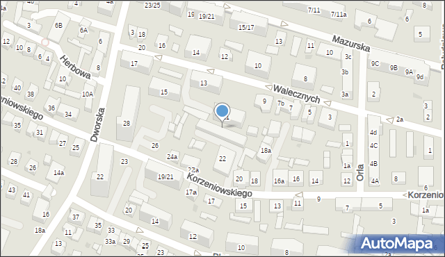 Gdańsk, Korzeniowskiego Konrada, 22b, mapa Gdańska